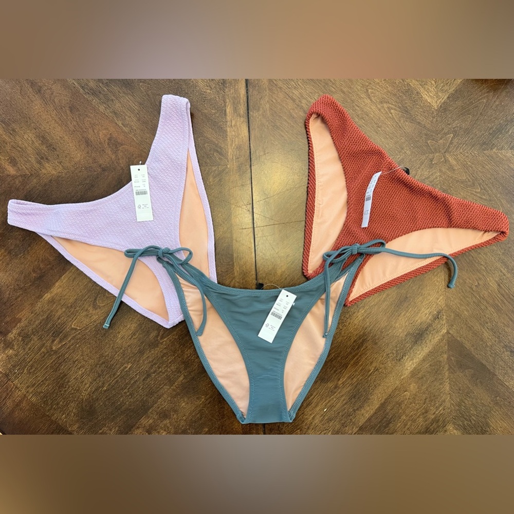 NWT J Crew Size Medium Bikini Bottom Bundle